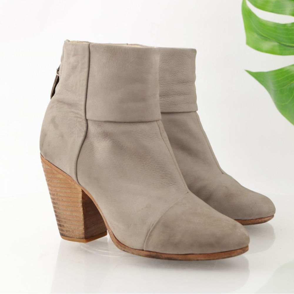 Rag and Bone Grey Beige Suede Women's Ankle Boots